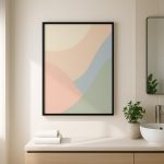 Pastel tablo banyo dekorasyonunda